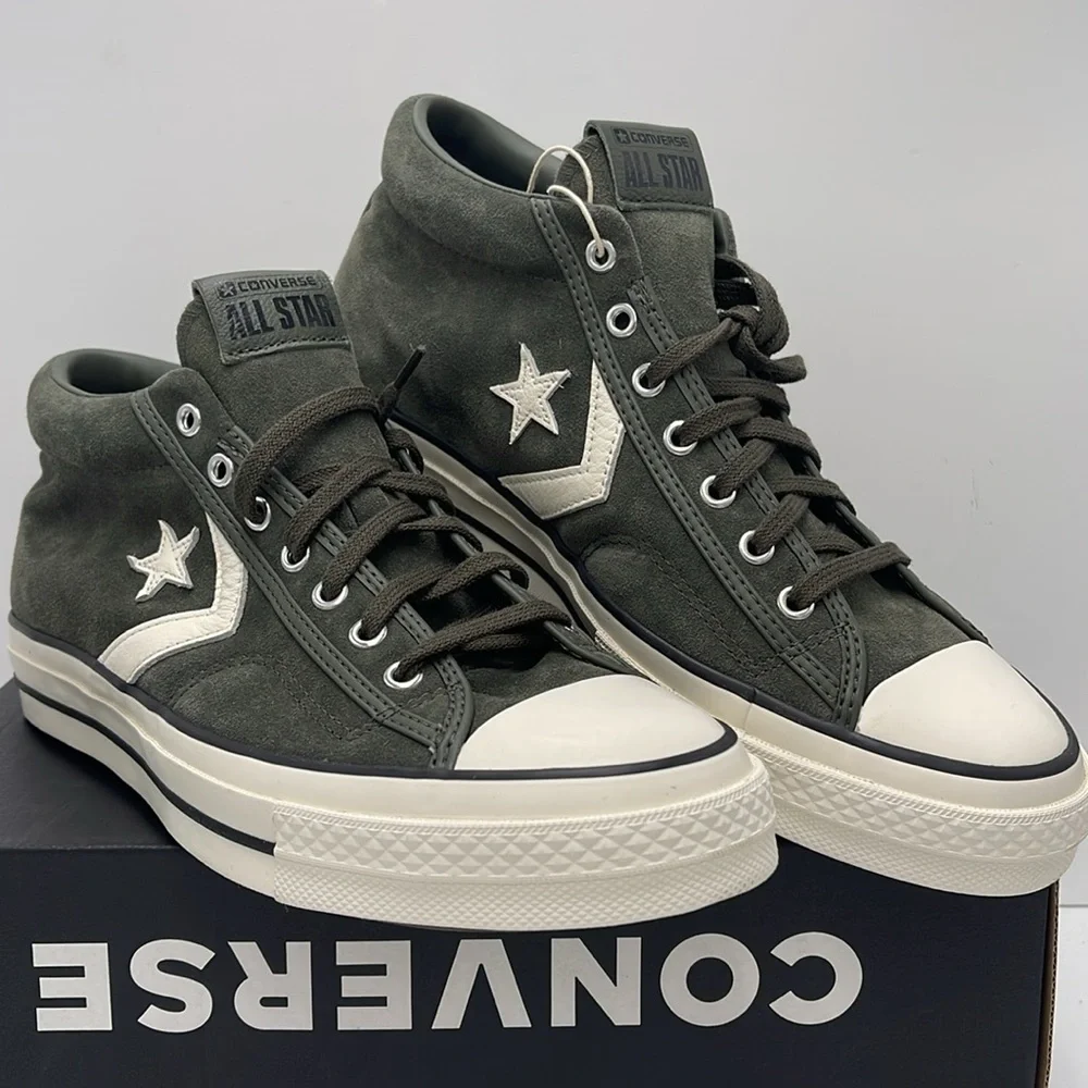 Converse Men's Black High-Top Sneakers A09463C
STAR PLAYER 76 MID CAVE GREEN - Picture 4 of 16